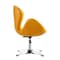 Manhattan Comfort Raspberry Faux Leather Adjustable Swivel Chair in Yellow and Polished Chrome, PK2 2-AC038-YL - alternate 3